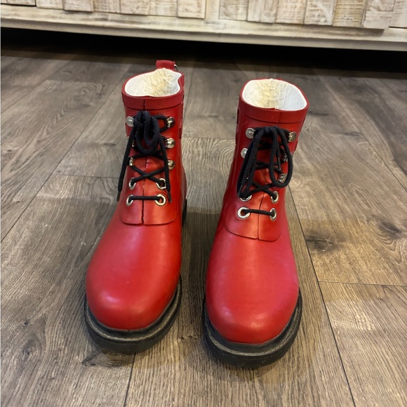 Ilse Jacobsen Vibrant Red Waterproof Boots - Picture 3 of 5